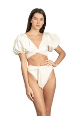 Sayulita Cream Swimwear Bottom