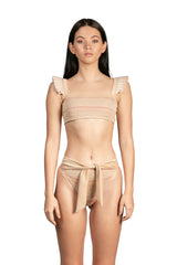 Balandra Gold & Pink Swimwear Top Sanlier
