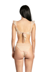 Details of Balandra Gold & Pink Swimwear Top