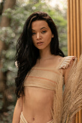 Balandra Gold & Pink Swimwear Top Sanlier