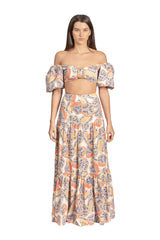 Sanlier Skirt Acapulco Papaya