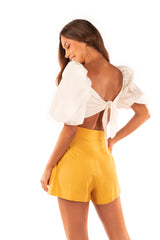 Flamingo Mustard Shorts Sanlier
